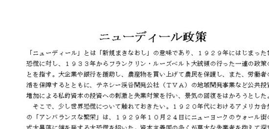 ニューディール政策の概要と効果